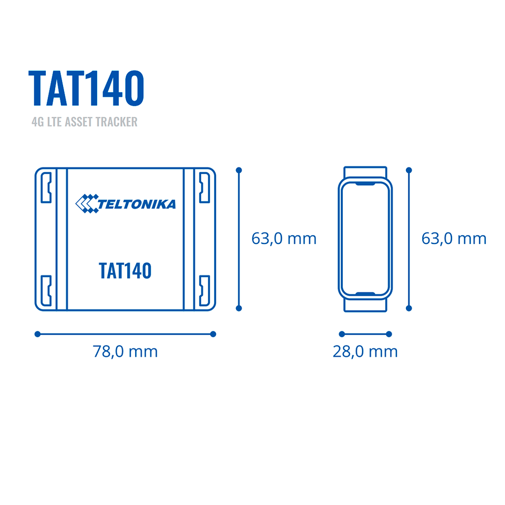 Rastreador GPS de activos IP68 - Teltonika TAT140