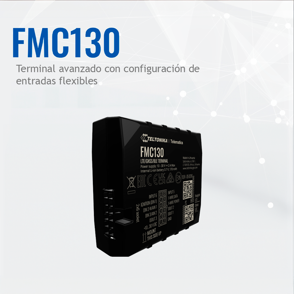 Rastreador GPS Avanzado de múltiples entradas - Teltonika FMC130