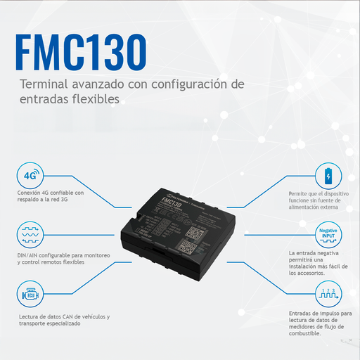 [FMC130] GPS Avanzado de múltiples entradas - Teltonika FMC130